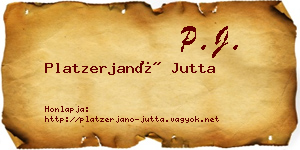 Platzerjanó Jutta névjegykártya